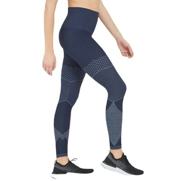 SPANX $88 Seamless Tummy Control Moto Leggings Look at Me Now Indigo Sky Size M - Picture 1 of 9